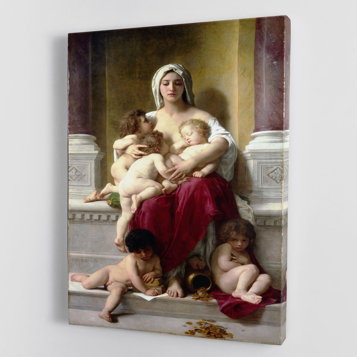 Charity By Bouguereau Canvas Print or Poster