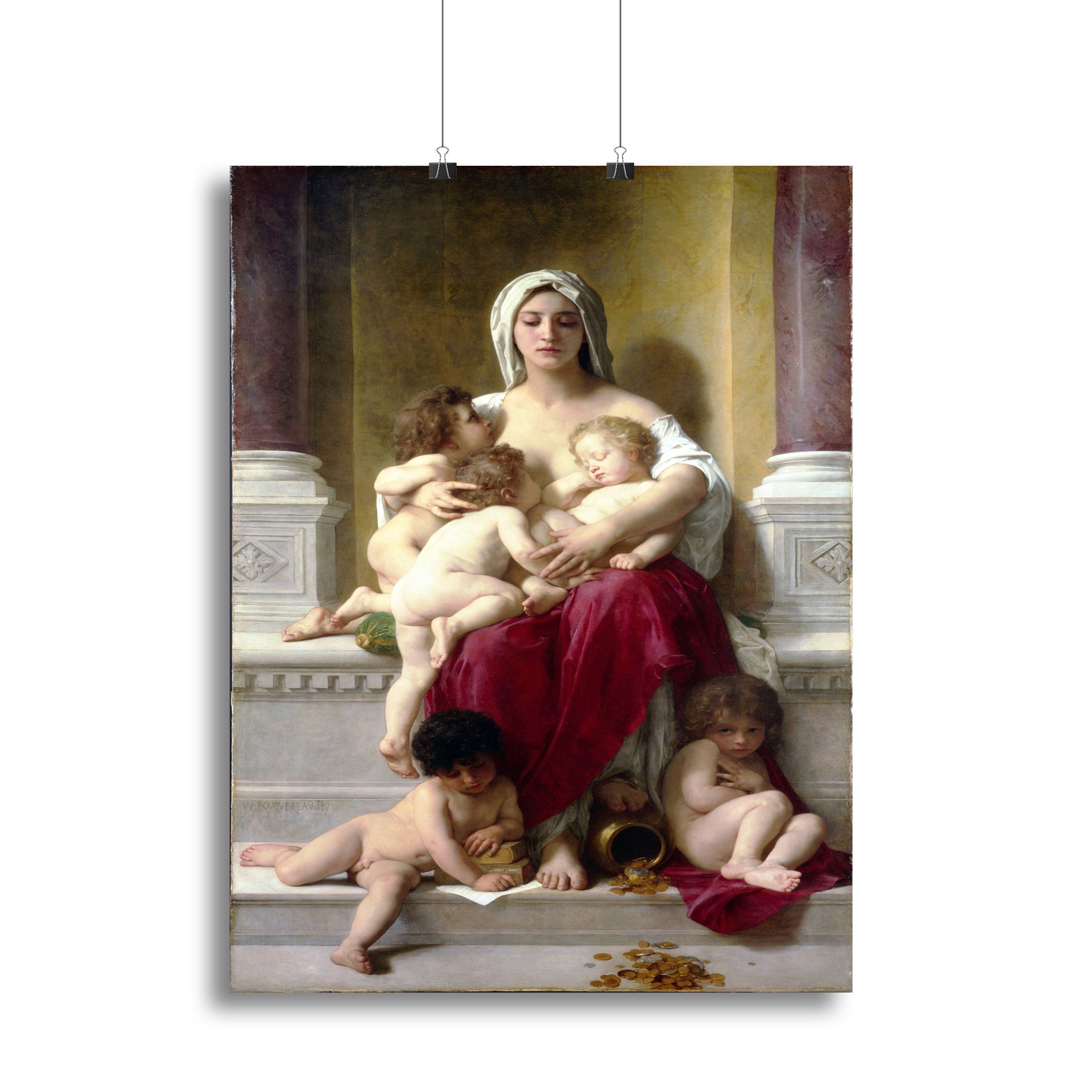 Charity By Bouguereau Canvas Print or Poster