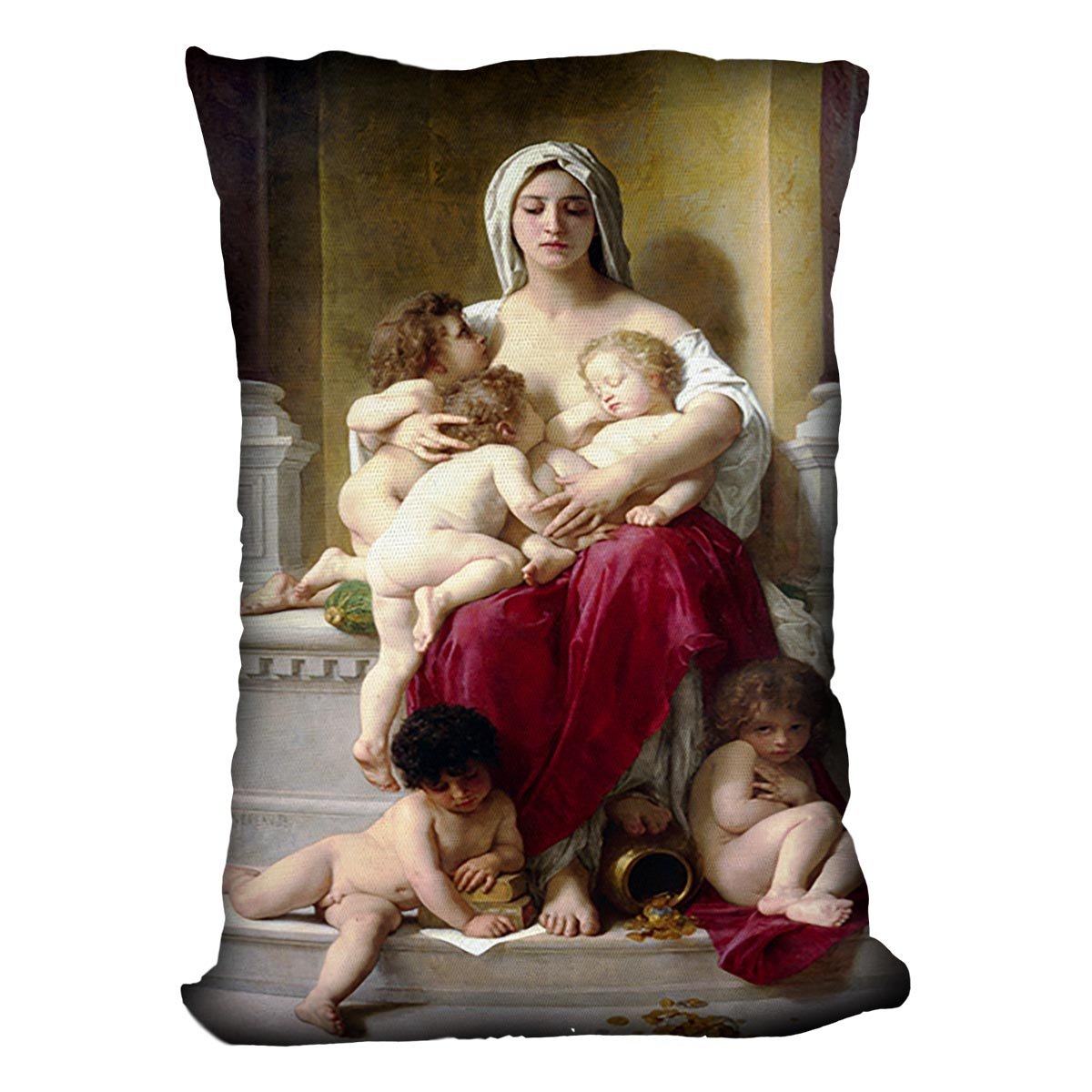 Charity By Bouguereau Throw Pillow