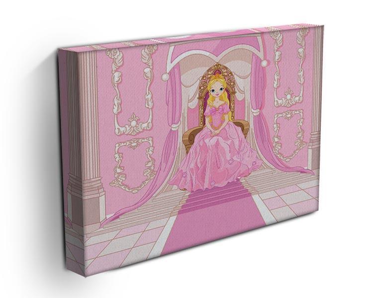Charming Princess sits on a throne Canvas Print or Poster - Canvas Art Rocks - 3