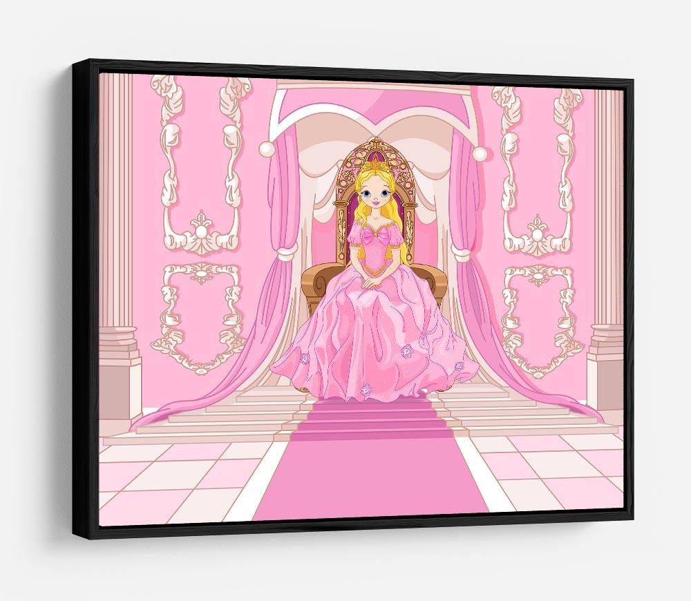 Charming Princess sits on a throne HD Metal Print