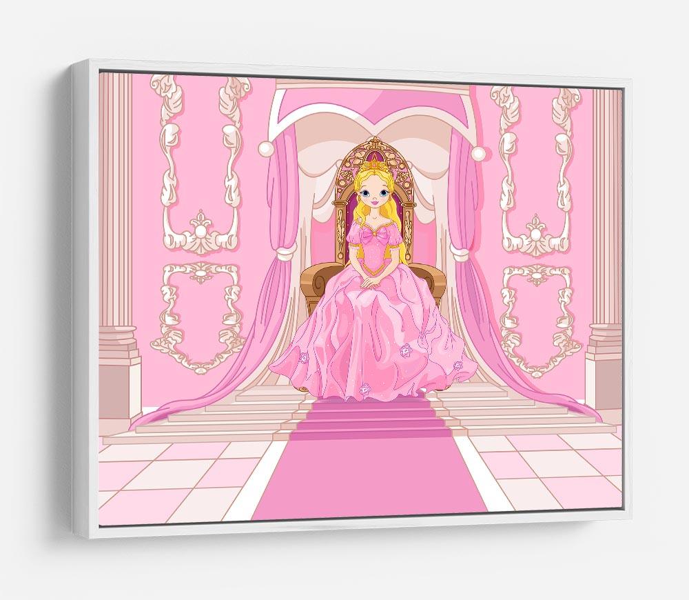 Charming Princess sits on a throne HD Metal Print