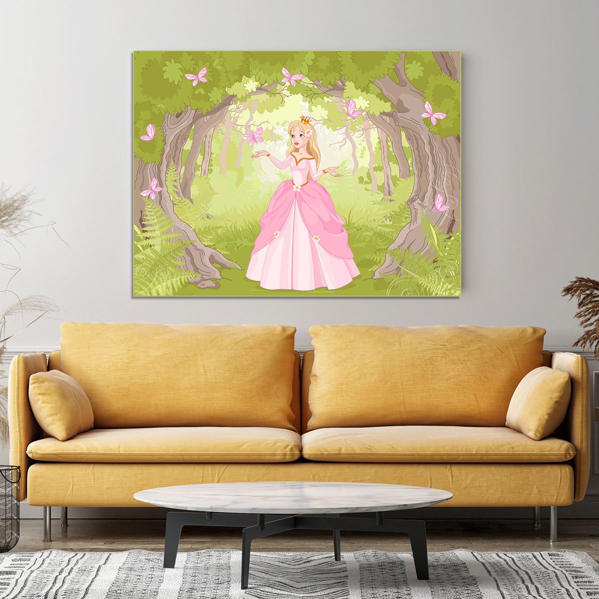 Charming princess a fantastic wood Canvas Print or Poster