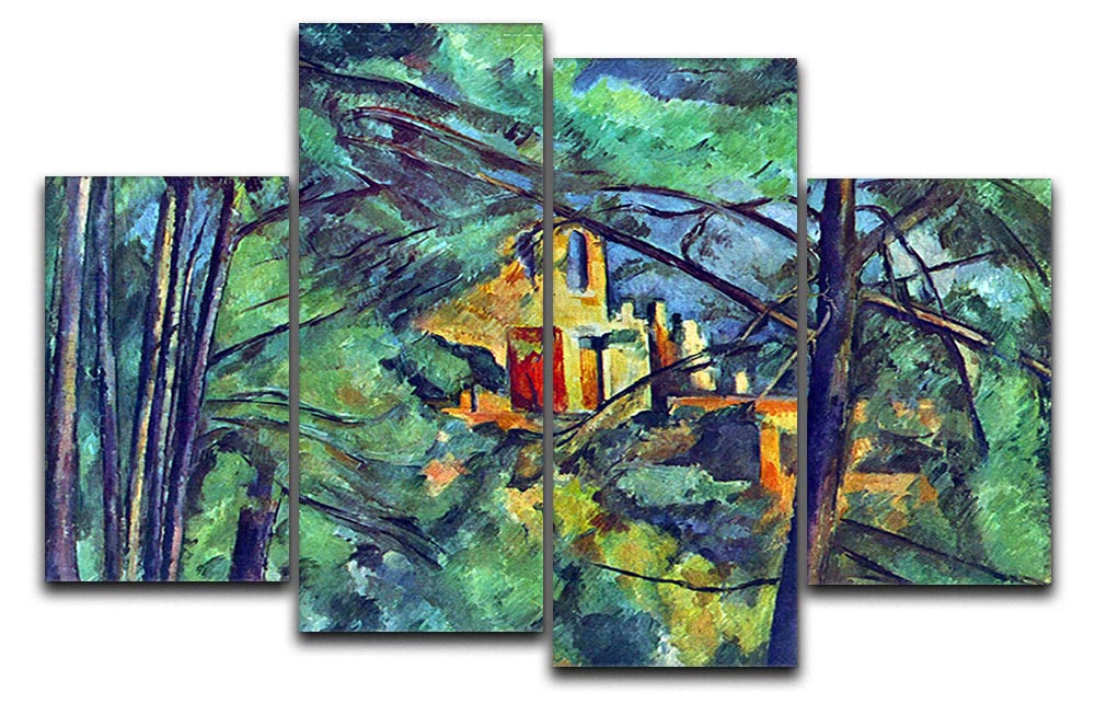 Chateau Noir by Cezanne 4 Split Panel Canvas - Canvas Art Rocks - 1