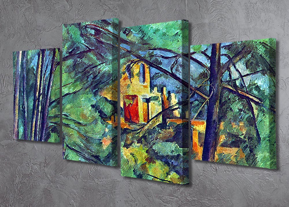 Chateau Noir by Cezanne 4 Split Panel Canvas - Canvas Art Rocks - 2