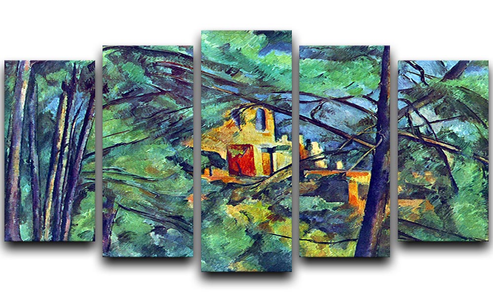 Chateau Noir by Cezanne 5 Split Panel Canvas - Canvas Art Rocks - 1