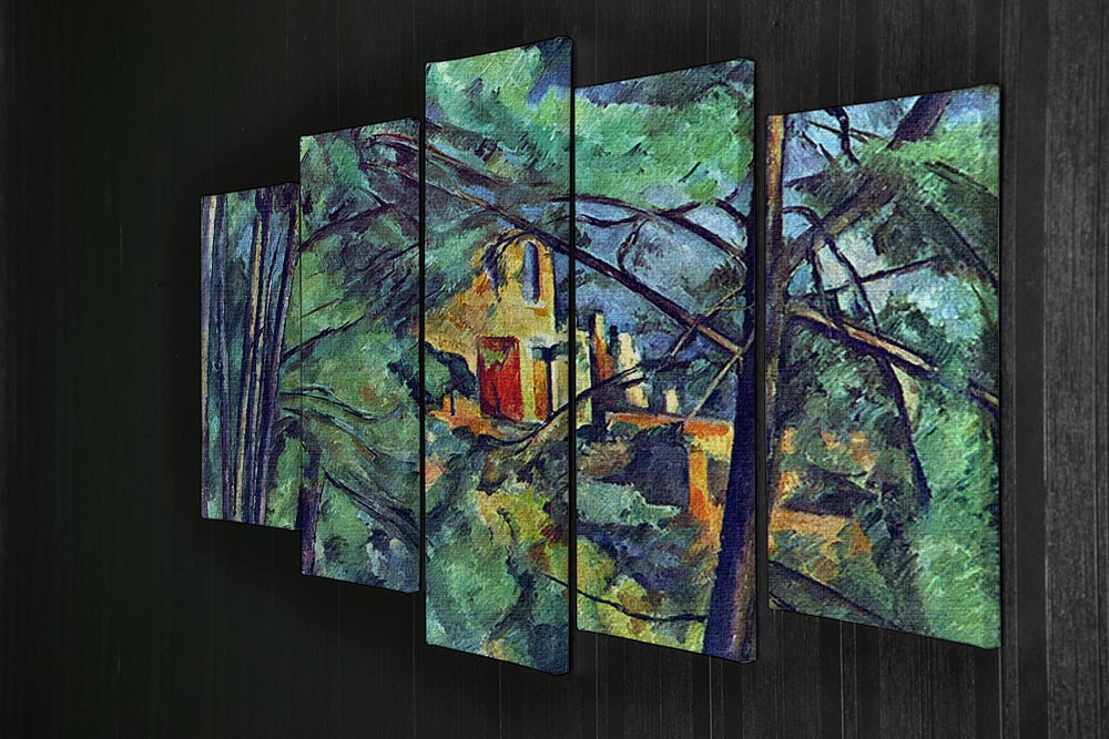 Chateau Noir by Cezanne 5 Split Panel Canvas - Canvas Art Rocks - 2