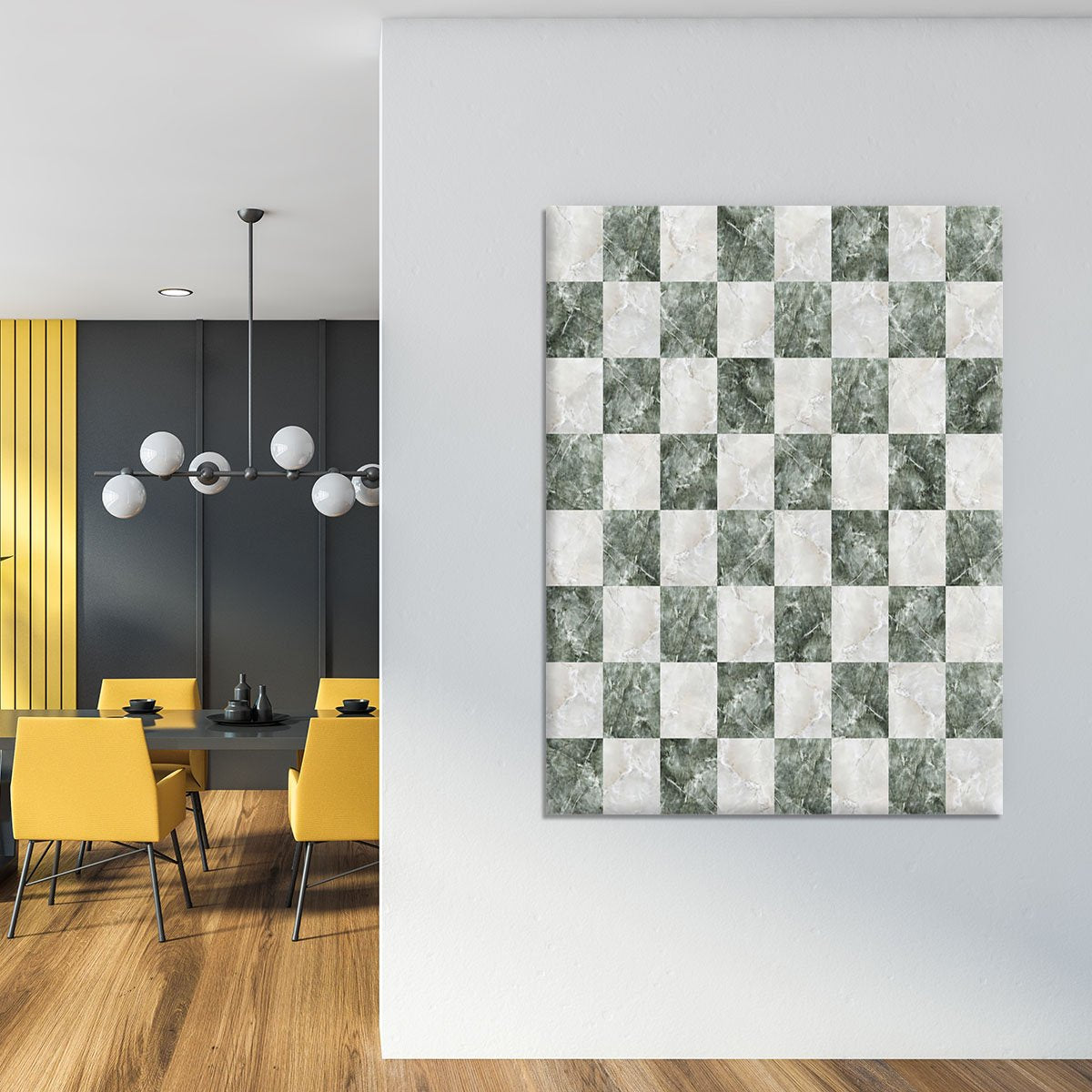 Checkered tiles seamless Canvas Print or Poster
