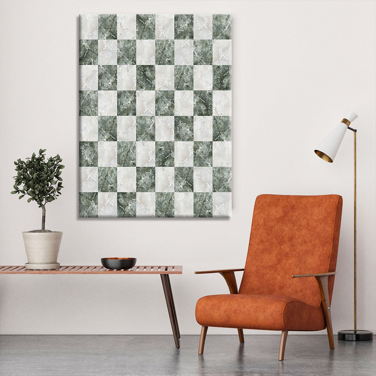 Checkered tiles seamless Canvas Print or Poster