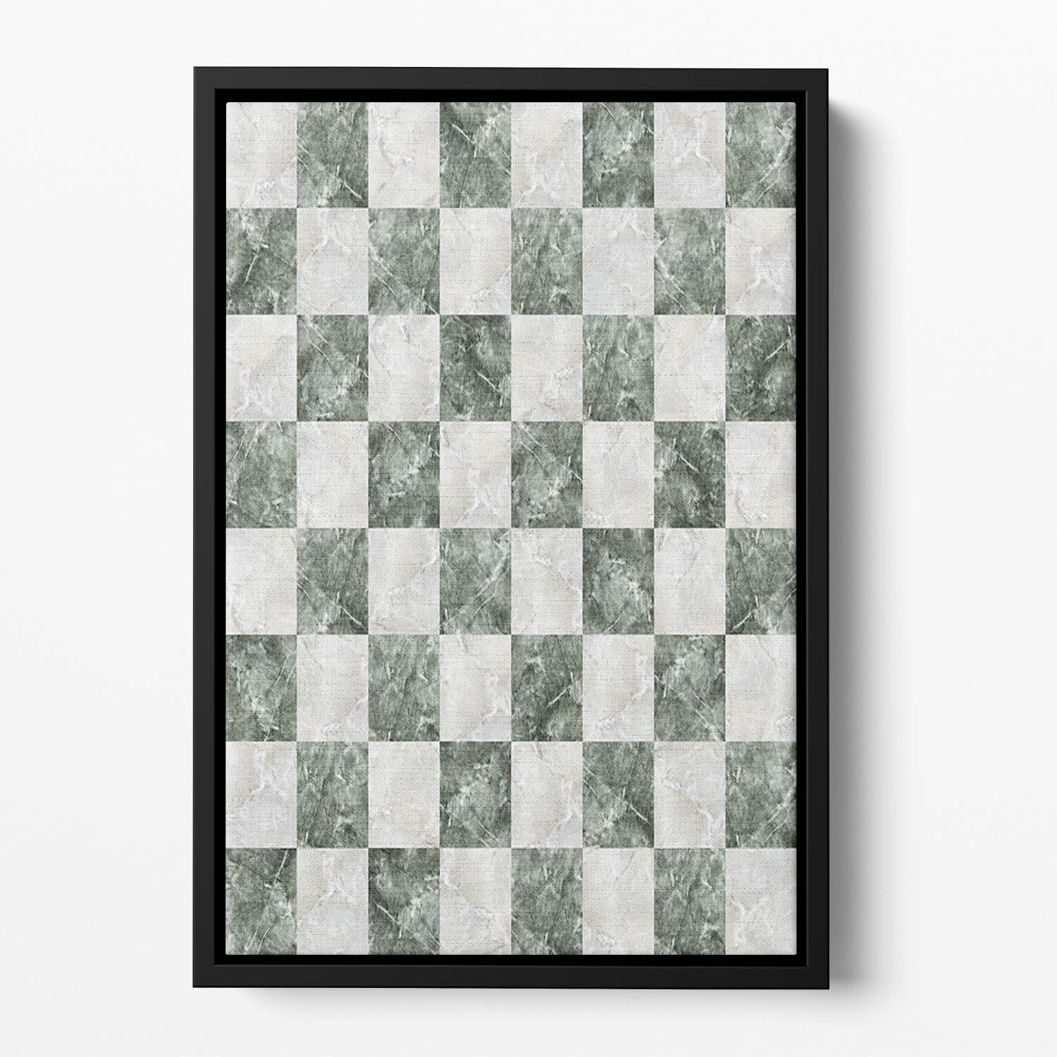 Checkered tiles seamless Floating Framed Canvas