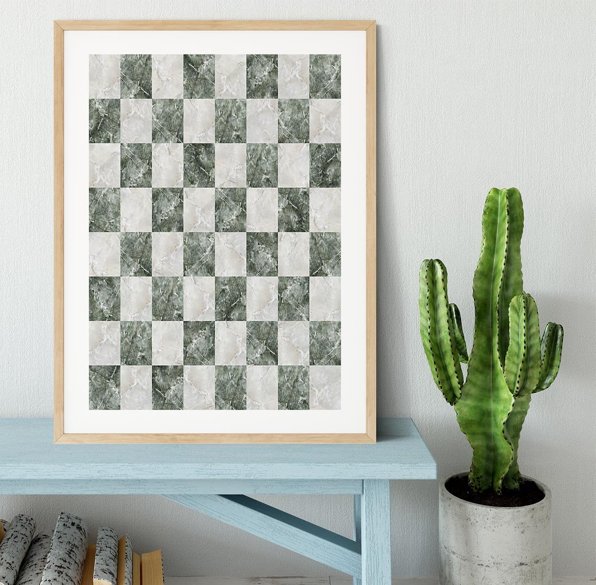 Checkered tiles seamless Framed Print - Canvas Art Rocks - 3