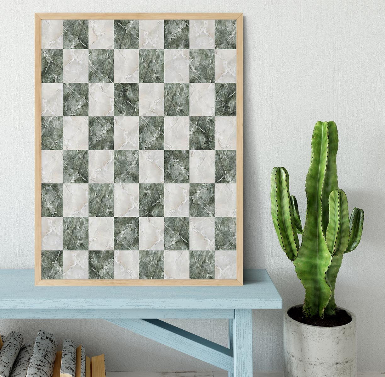 Checkered tiles seamless Framed Print - Canvas Art Rocks - 4