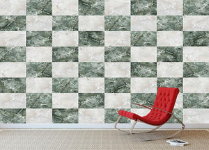 Checkered tiles seamless Wall Mural Wallpaper - Canvas Art Rocks - 2