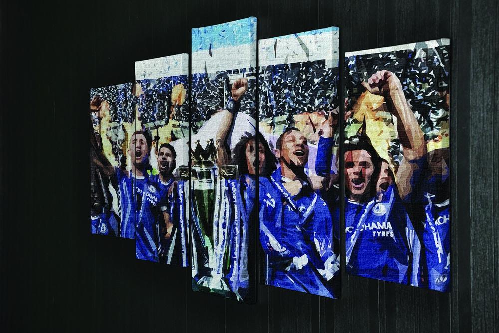 Chelsea FC Premier League Winners 2017 5 Split Panel Canvas - Canvas Art Rocks - 2