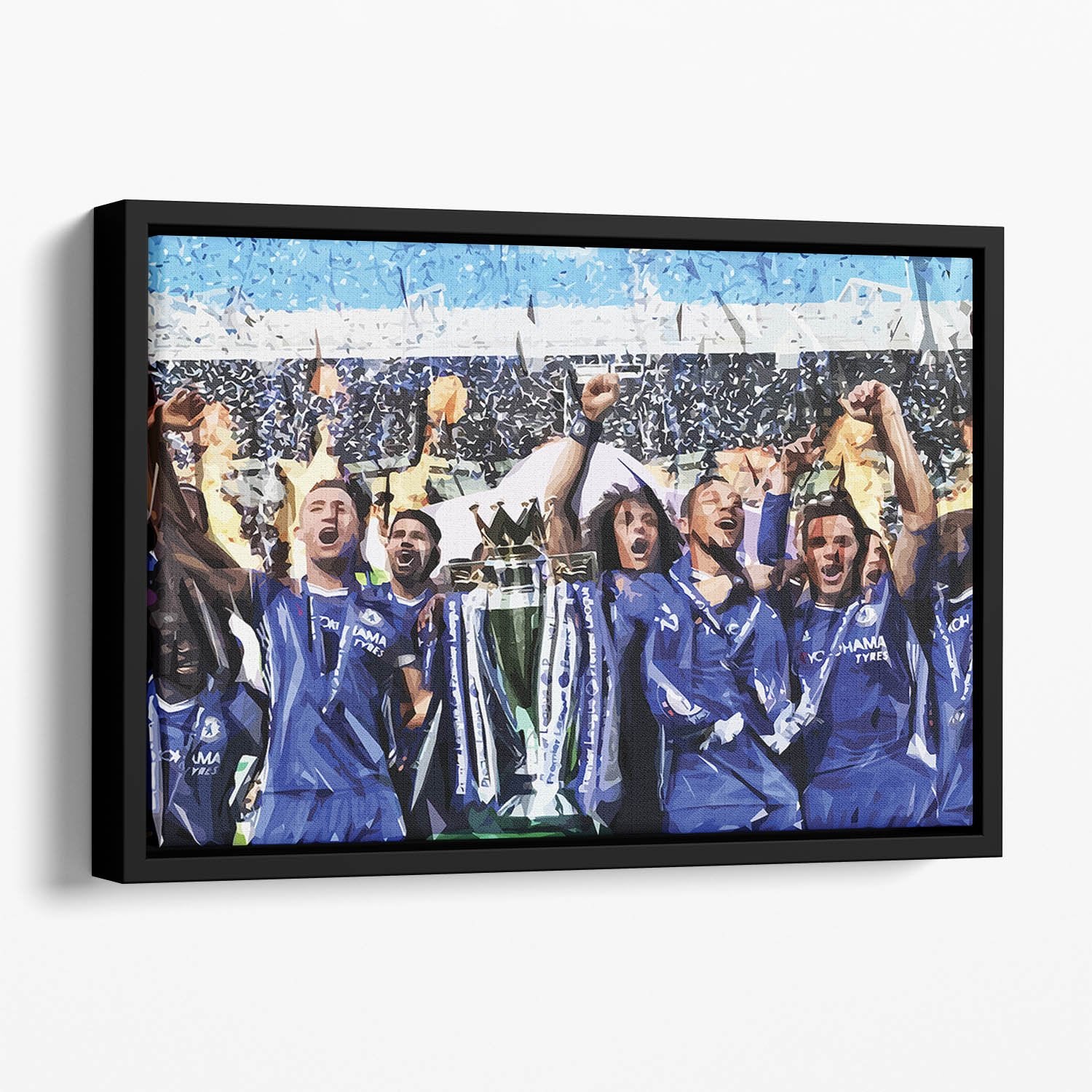 Chelsea FC Premier League Winners 2017 Floating Framed Canvas