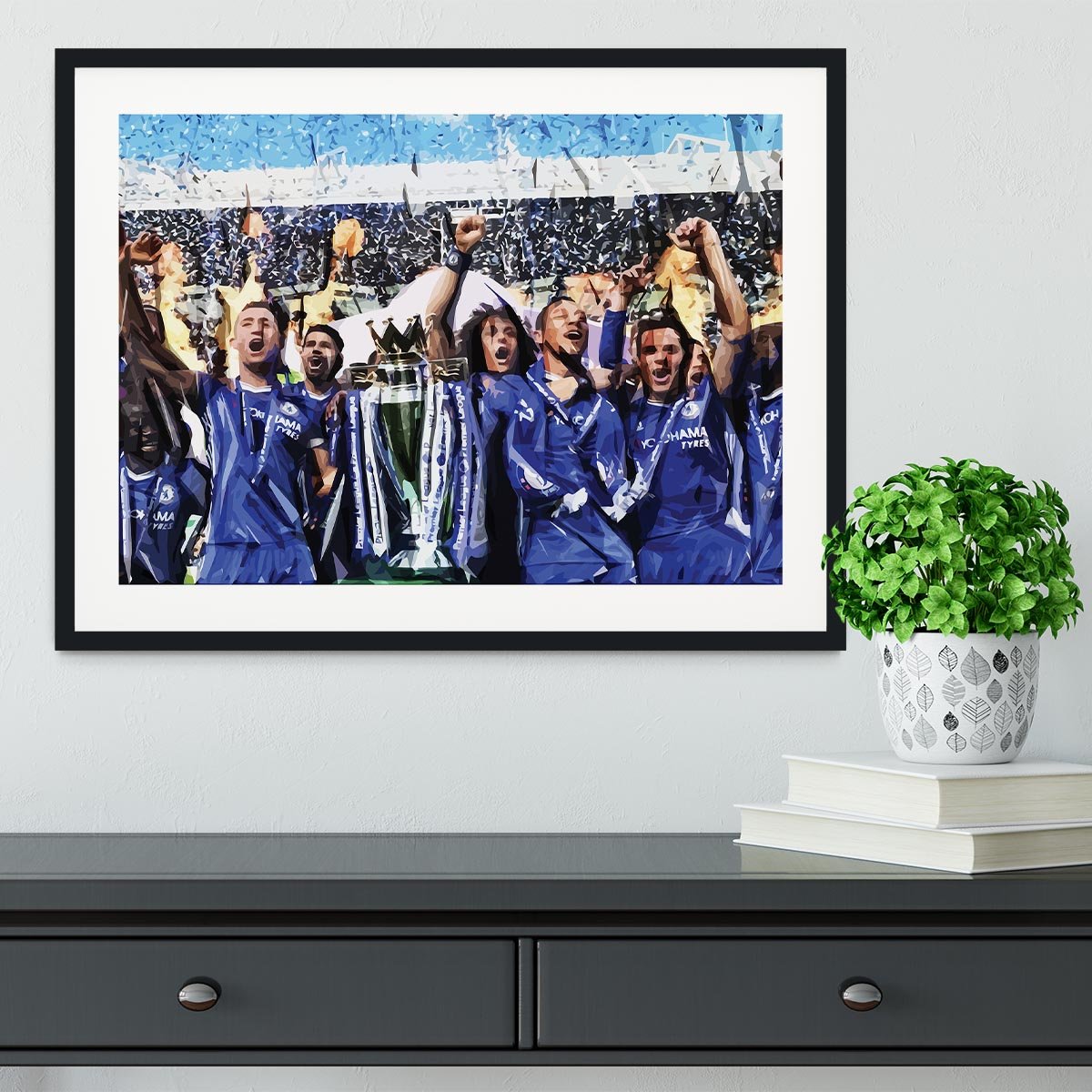Chelsea FC Premier League Winners 2017 Framed Print - Canvas Art Rocks - 1