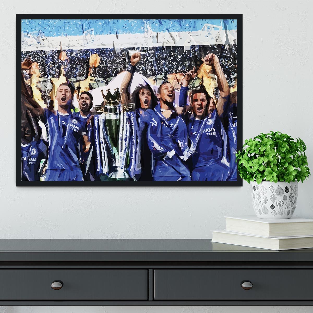 Chelsea FC Premier League Winners 2017 Framed Print - Canvas Art Rocks - 2