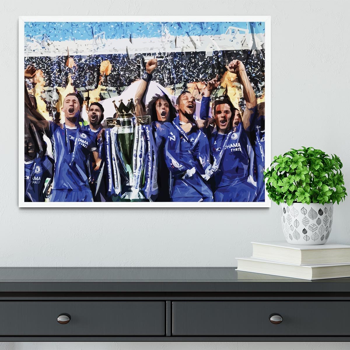 Chelsea FC Premier League Winners 2017 Framed Print - Canvas Art Rocks -6