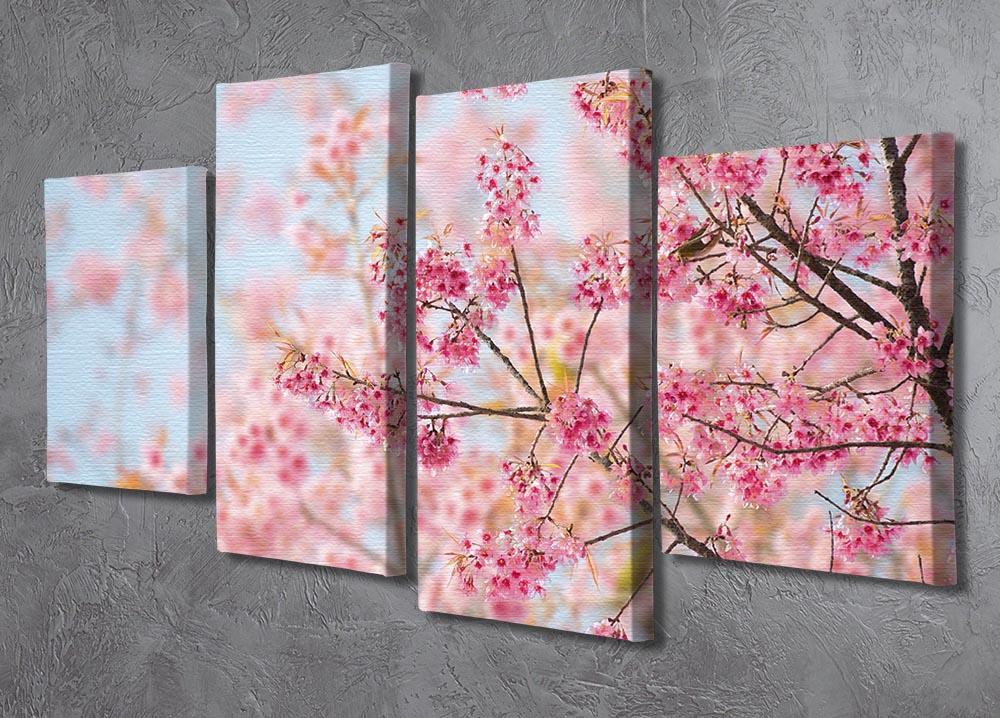 Cherry Blossom 4 Split Panel Canvas  - Canvas Art Rocks - 2