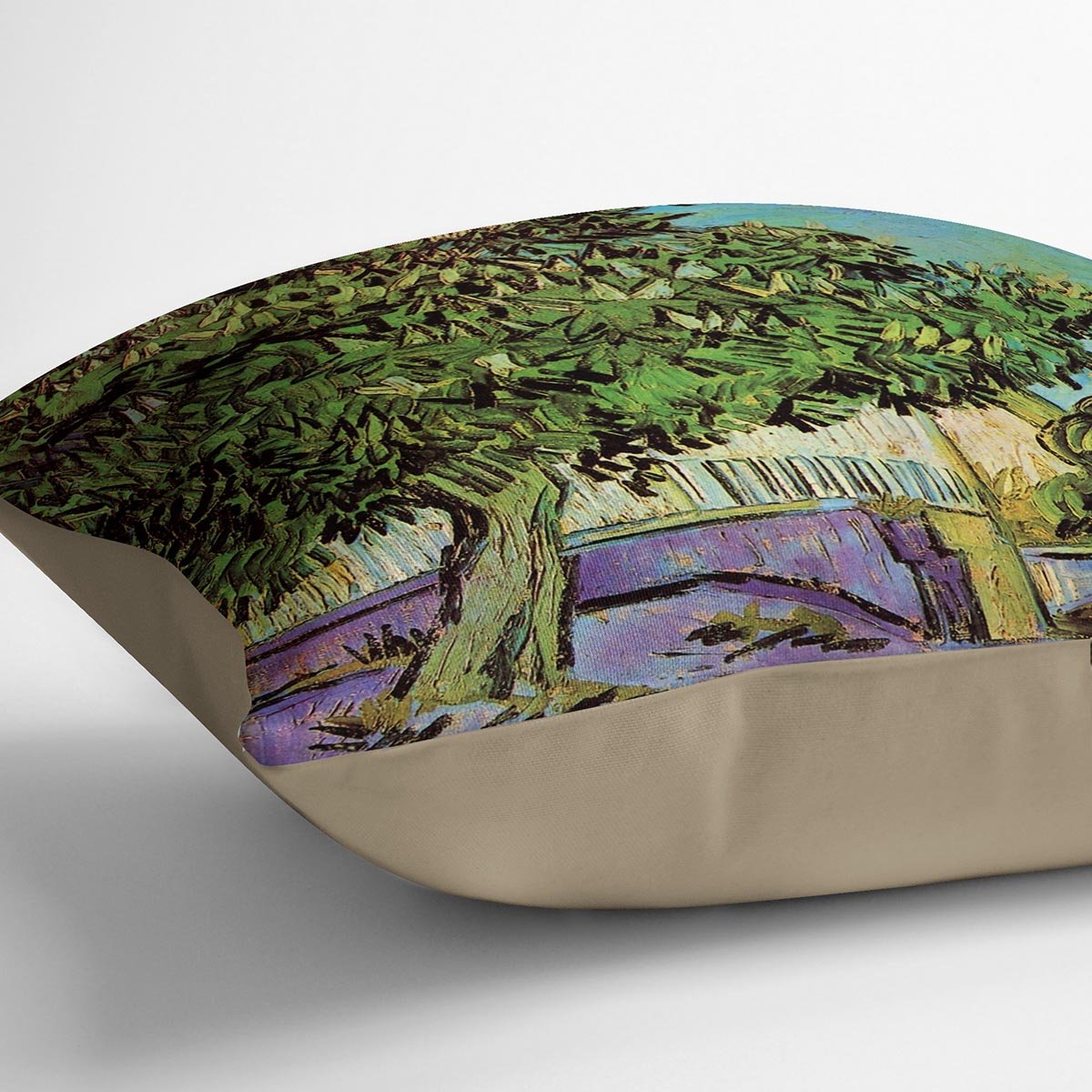 Chestnut Tree in Blossom by Van Gogh Throw Pillow