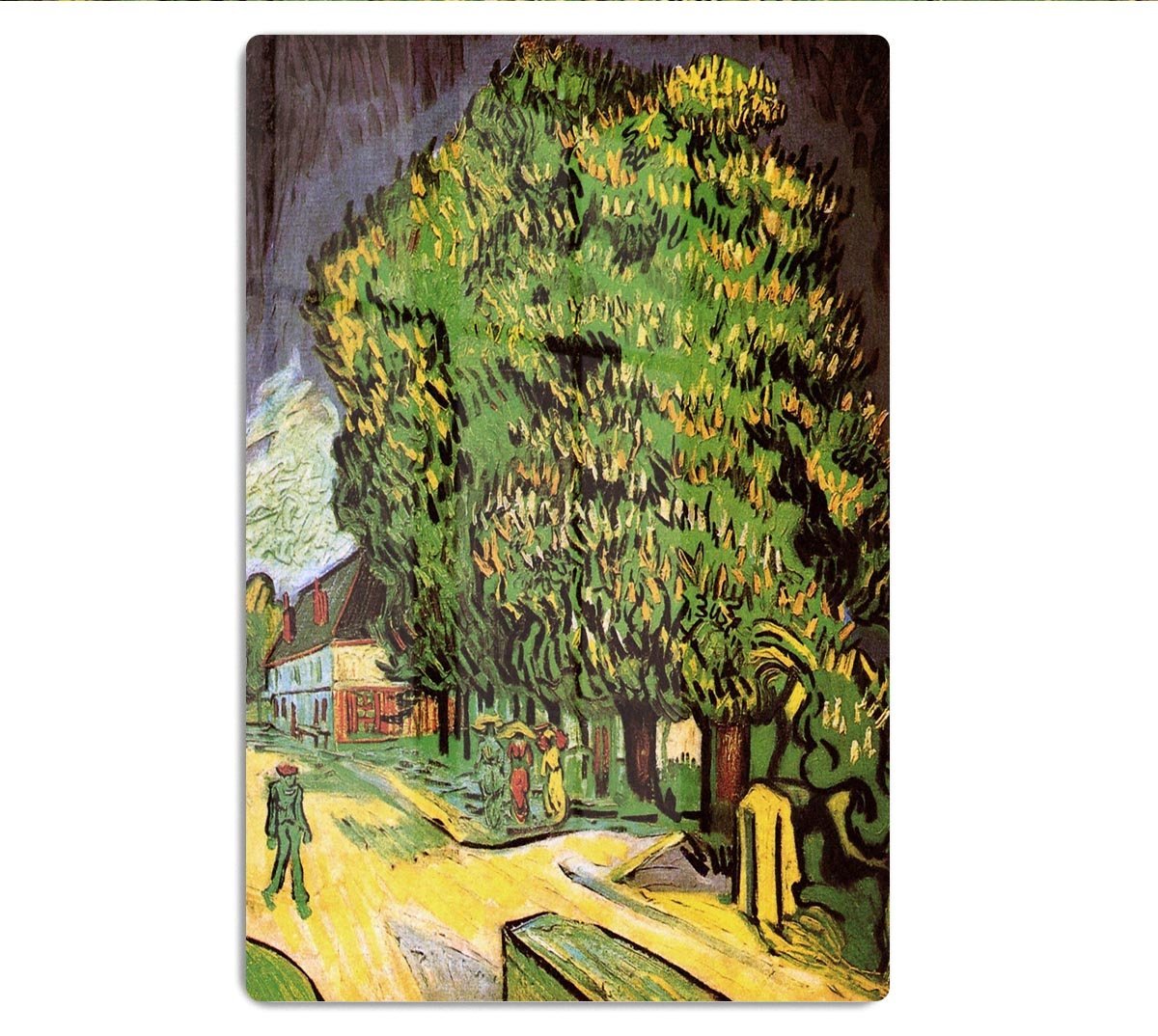 Chestnut Trees in Blossom by Van Gogh HD Metal Print