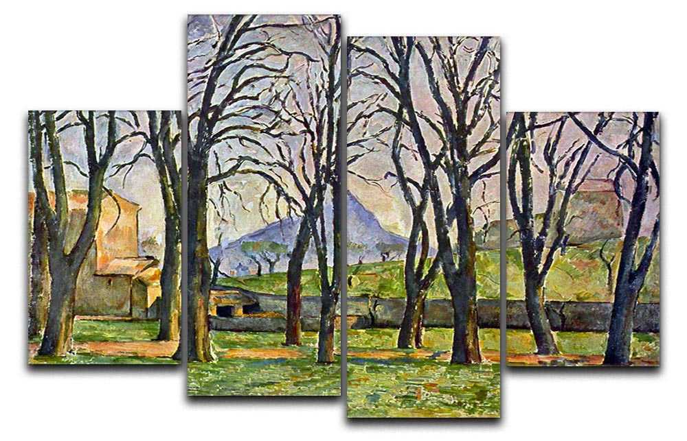 Chestnut Trees in Jas de Bouffan by Cezanne 4 Split Panel Canvas - Canvas Art Rocks - 1