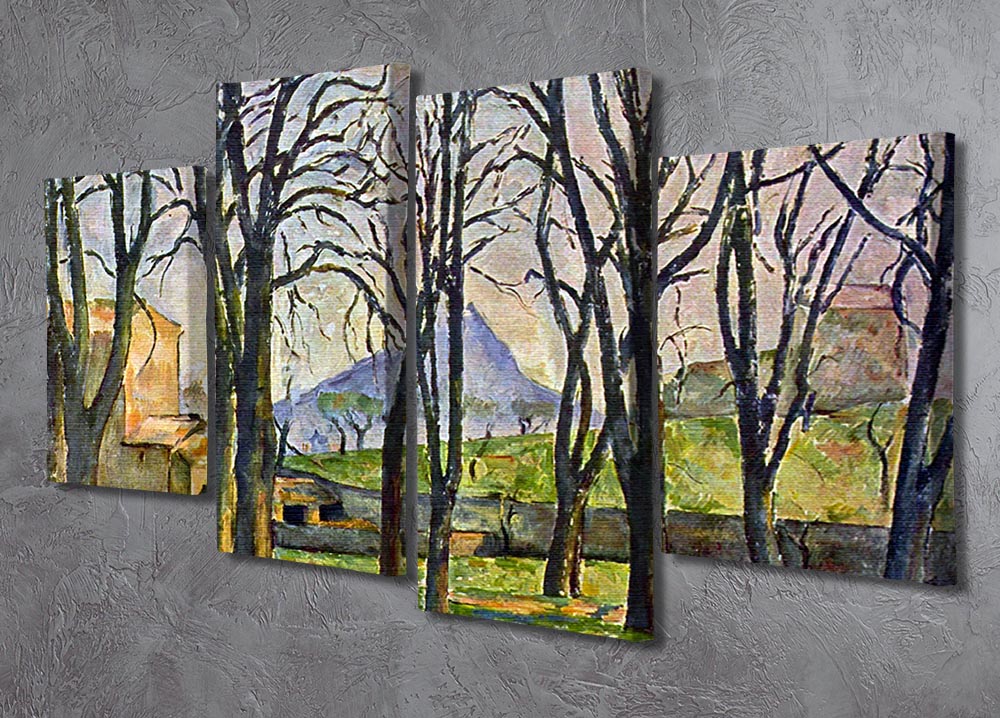 Chestnut Trees in Jas de Bouffan by Cezanne 4 Split Panel Canvas - Canvas Art Rocks - 2