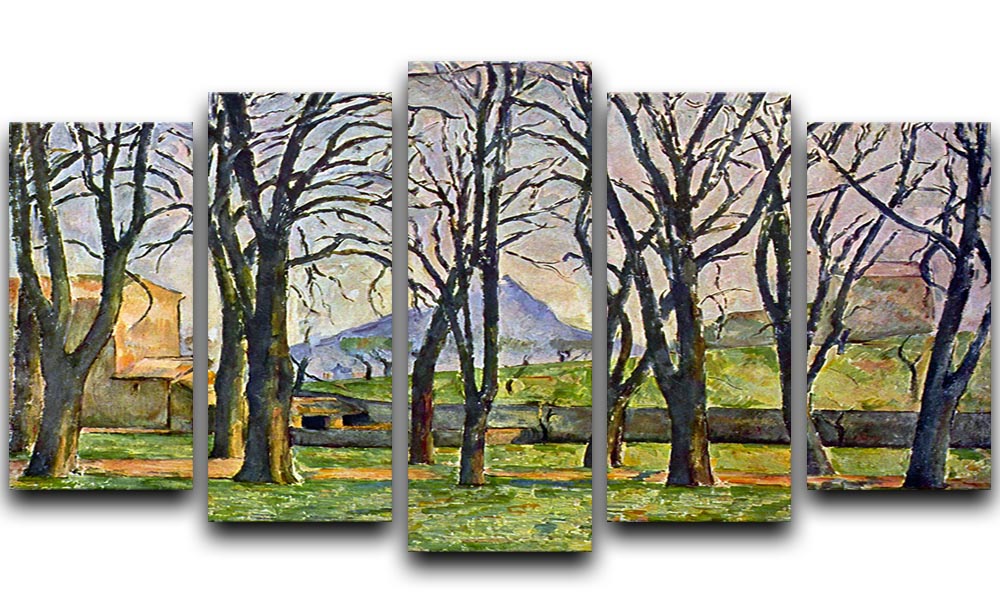 Chestnut Trees in Jas de Bouffan by Cezanne 5 Split Panel Canvas - Canvas Art Rocks - 1