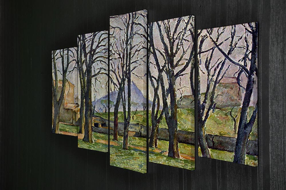 Chestnut Trees in Jas de Bouffan by Cezanne 5 Split Panel Canvas - Canvas Art Rocks - 2