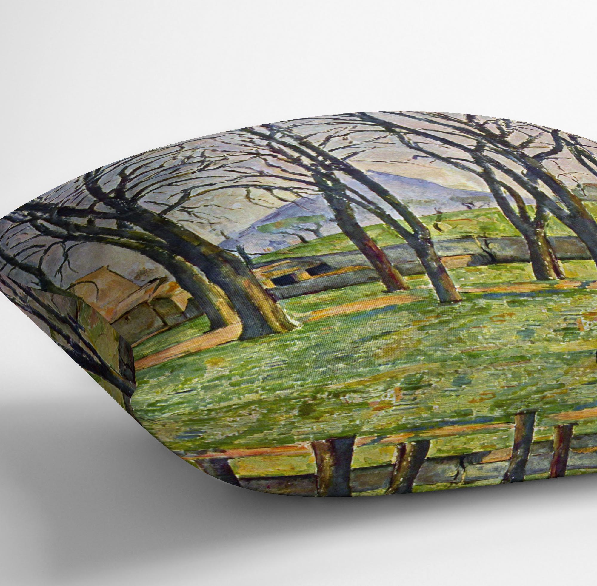Chestnut Trees in Jas de Bouffan by Cezanne Cushion - Canvas Art Rocks - 3