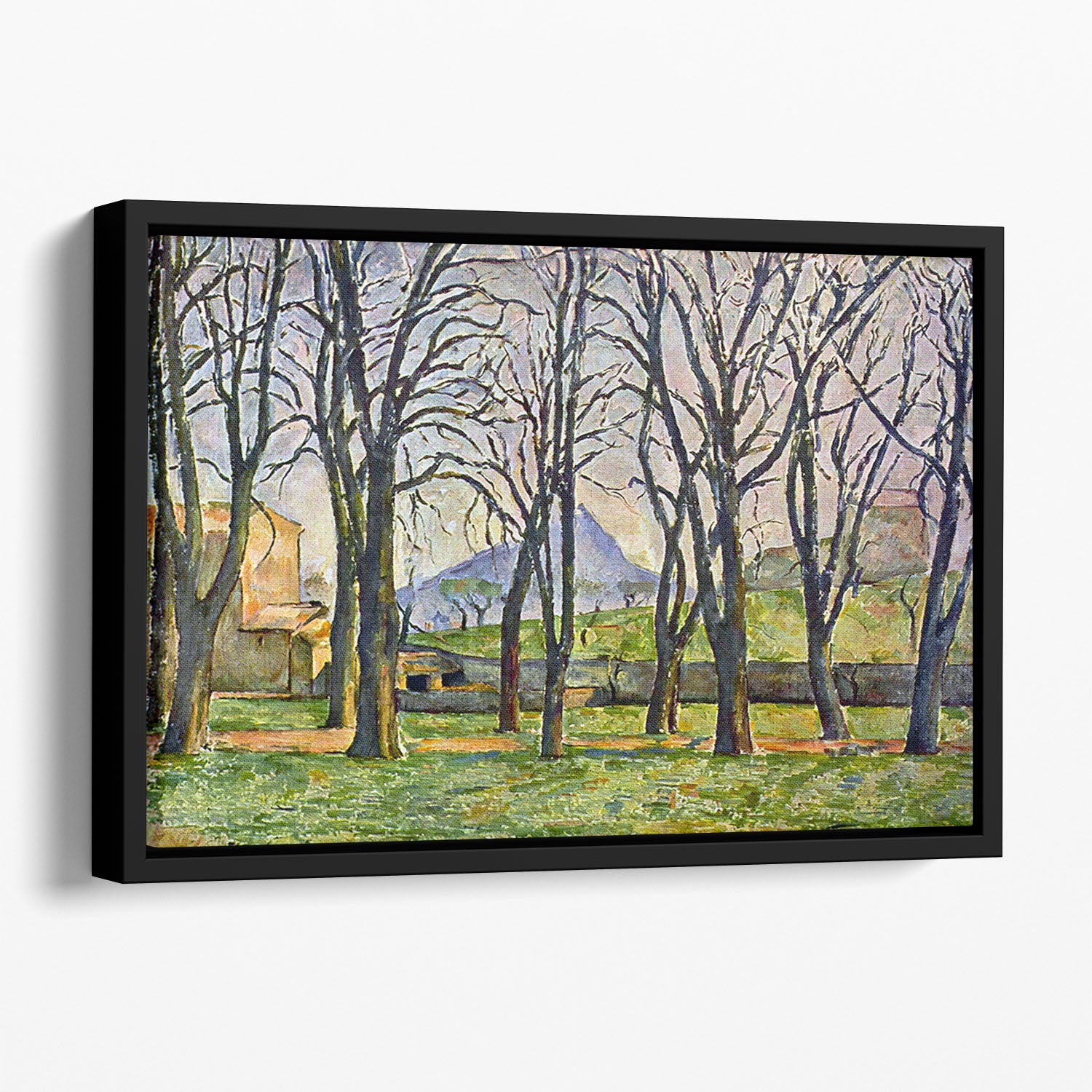 Chestnut Trees in Jas de Bouffan by Cezanne Floating Framed Canvas - Canvas Art Rocks - 1