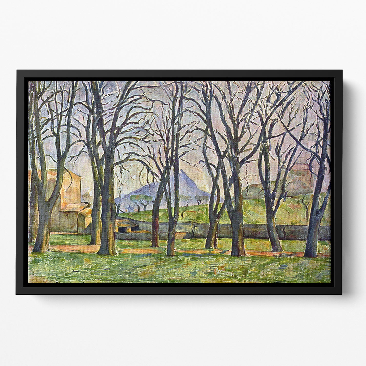 Chestnut Trees in Jas de Bouffan by Cezanne Floating Framed Canvas - Canvas Art Rocks - 2