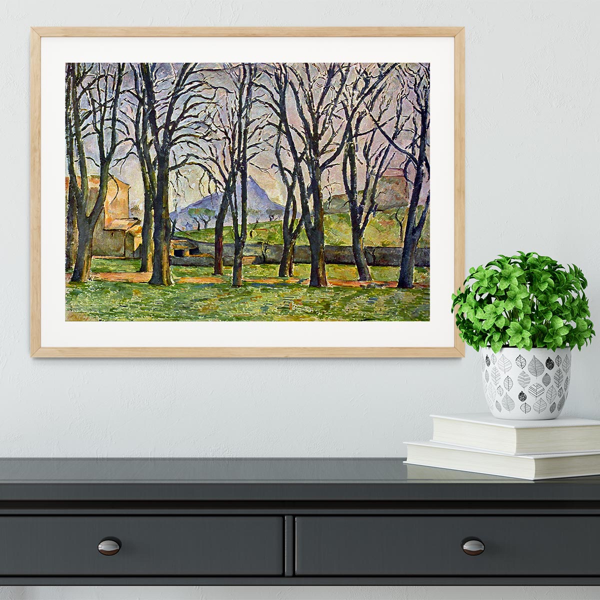 Chestnut Trees in Jas de Bouffan by Cezanne Framed Print - Canvas Art Rocks - 3