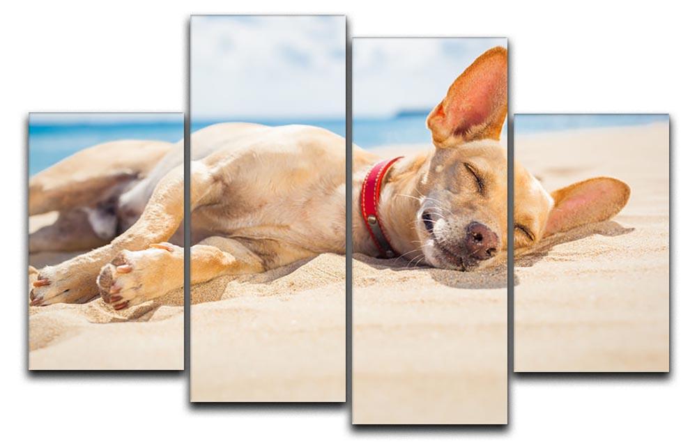 Chihuahua dog relaxing and resting 4 Split Panel Canvas - Canvas Art Rocks - 1
