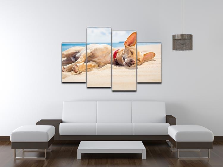 Chihuahua dog relaxing and resting 4 Split Panel Canvas - Canvas Art Rocks - 3