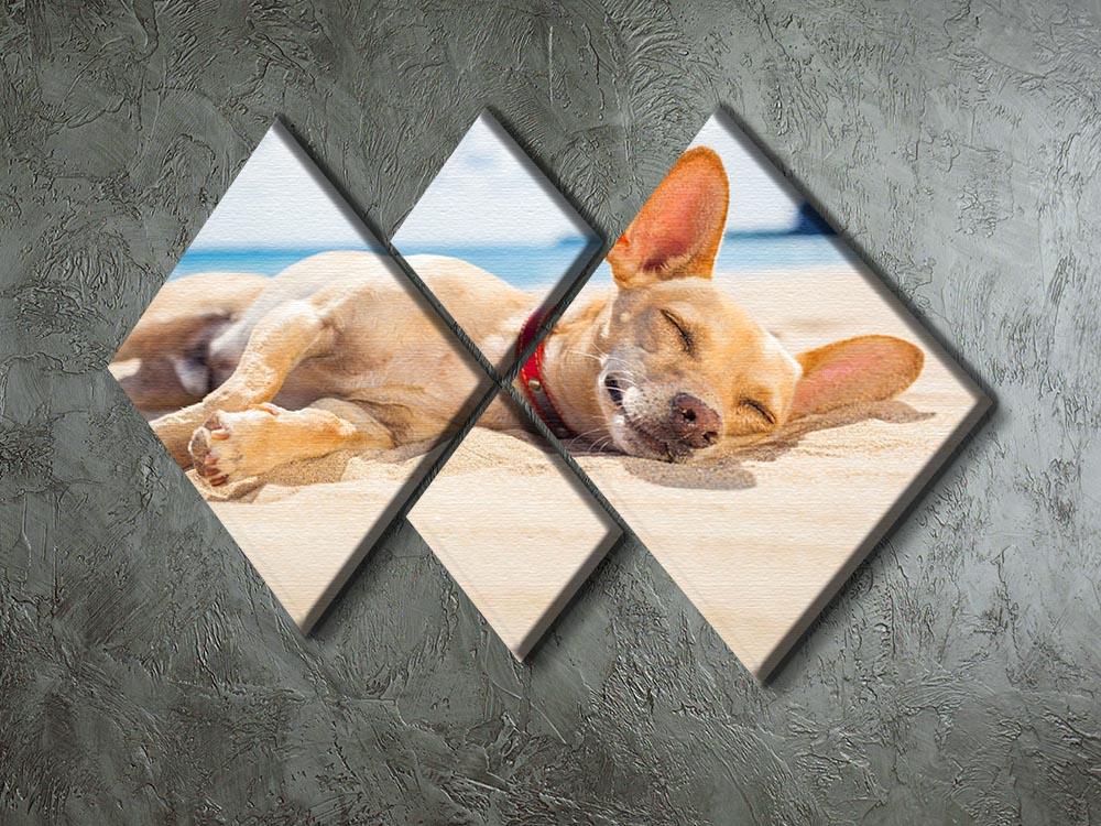 Chihuahua dog relaxing and resting 4 Square Multi Panel Canvas - Canvas Art Rocks - 2