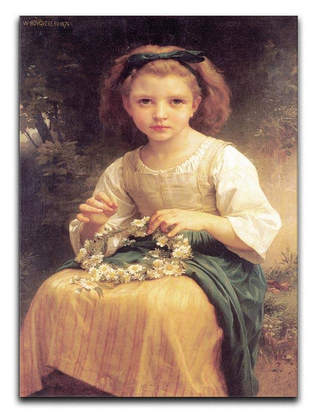 Child Braiding A Crown By Bouguereau Canvas Print or Poster  - Canvas Art Rocks - 1