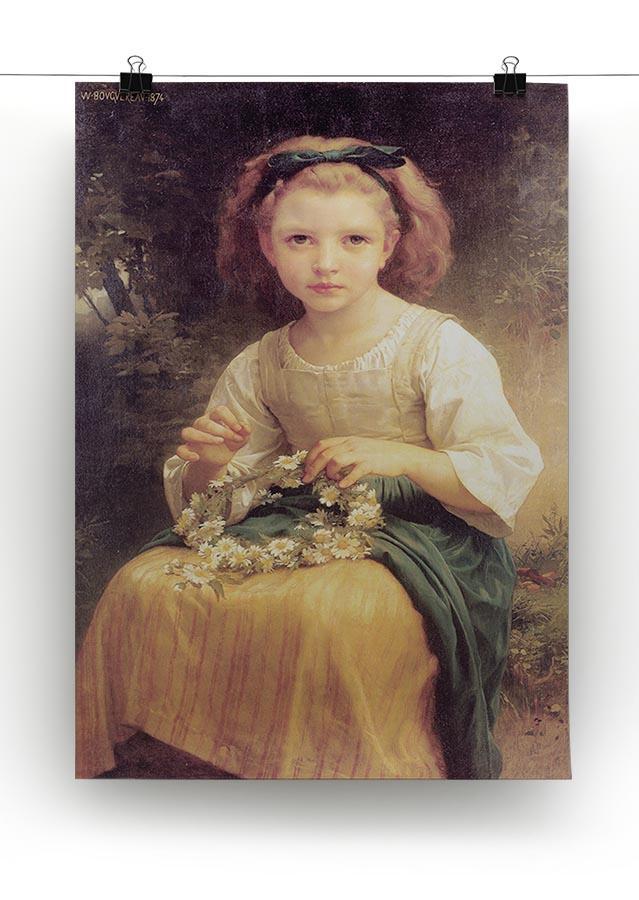 Child Braiding A Crown By Bouguereau Canvas Print or Poster - Canvas Art Rocks - 2