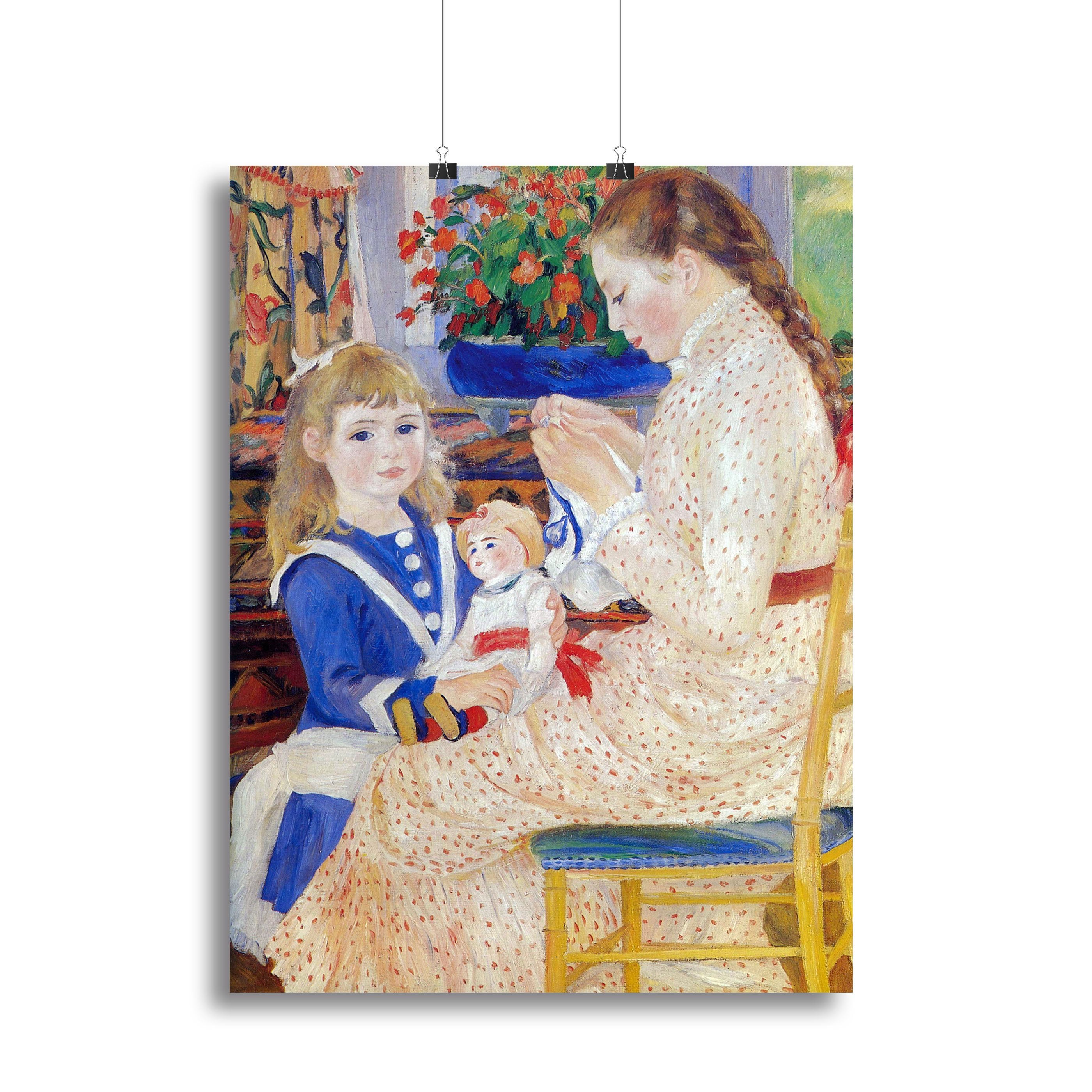 Children in the afternoon in Wargemont Detail by Renoir Canvas Print or Poster