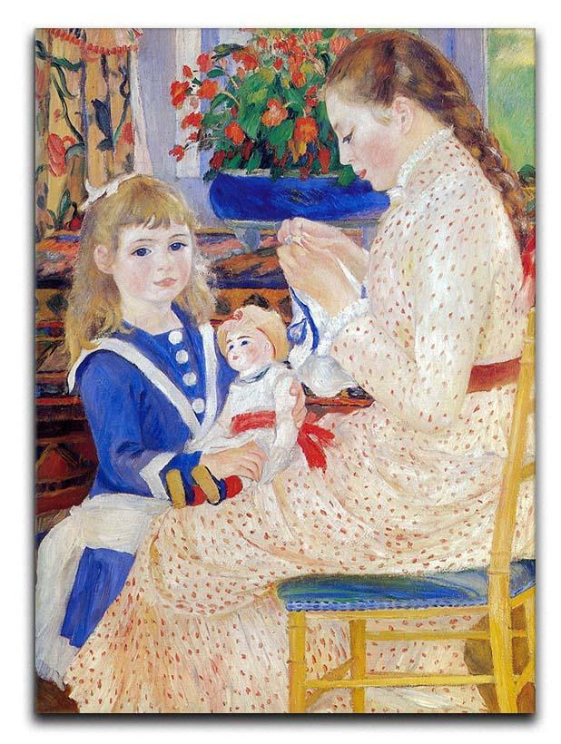 Children in the afternoon in Wargemont Detail by Renoir Canvas Print or Poster  - Canvas Art Rocks - 1