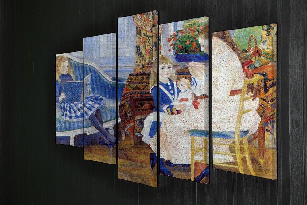 Children in the afternoon in Wargemont by Renoir 5 Split Panel Canvas - Canvas Art Rocks - 2