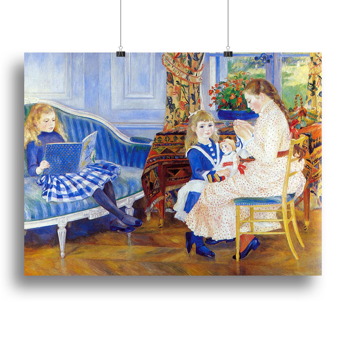 Children in the afternoon in Wargemont by Renoir Canvas Print or Poster