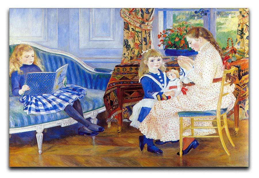 Children in the afternoon in Wargemont by Renoir Canvas Print or Poster  - Canvas Art Rocks - 1