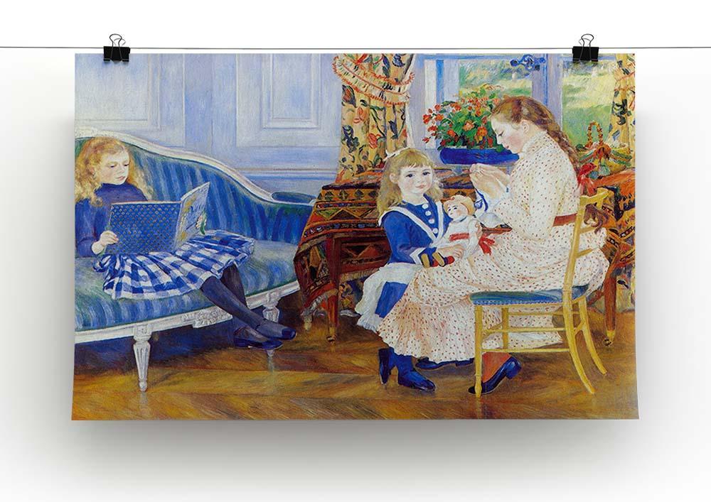 Children in the afternoon in Wargemont by Renoir Canvas Print or Poster - Canvas Art Rocks - 2