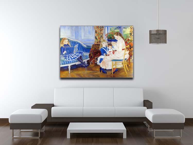 Children in the afternoon in Wargemont by Renoir Canvas Print or Poster - Canvas Art Rocks - 4