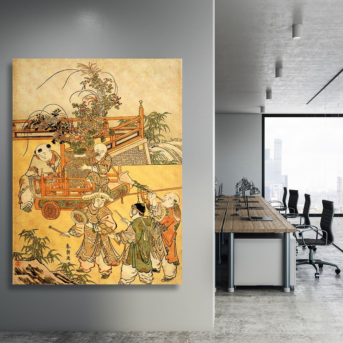 Chinese children by Hokusai Canvas Print or Poster
