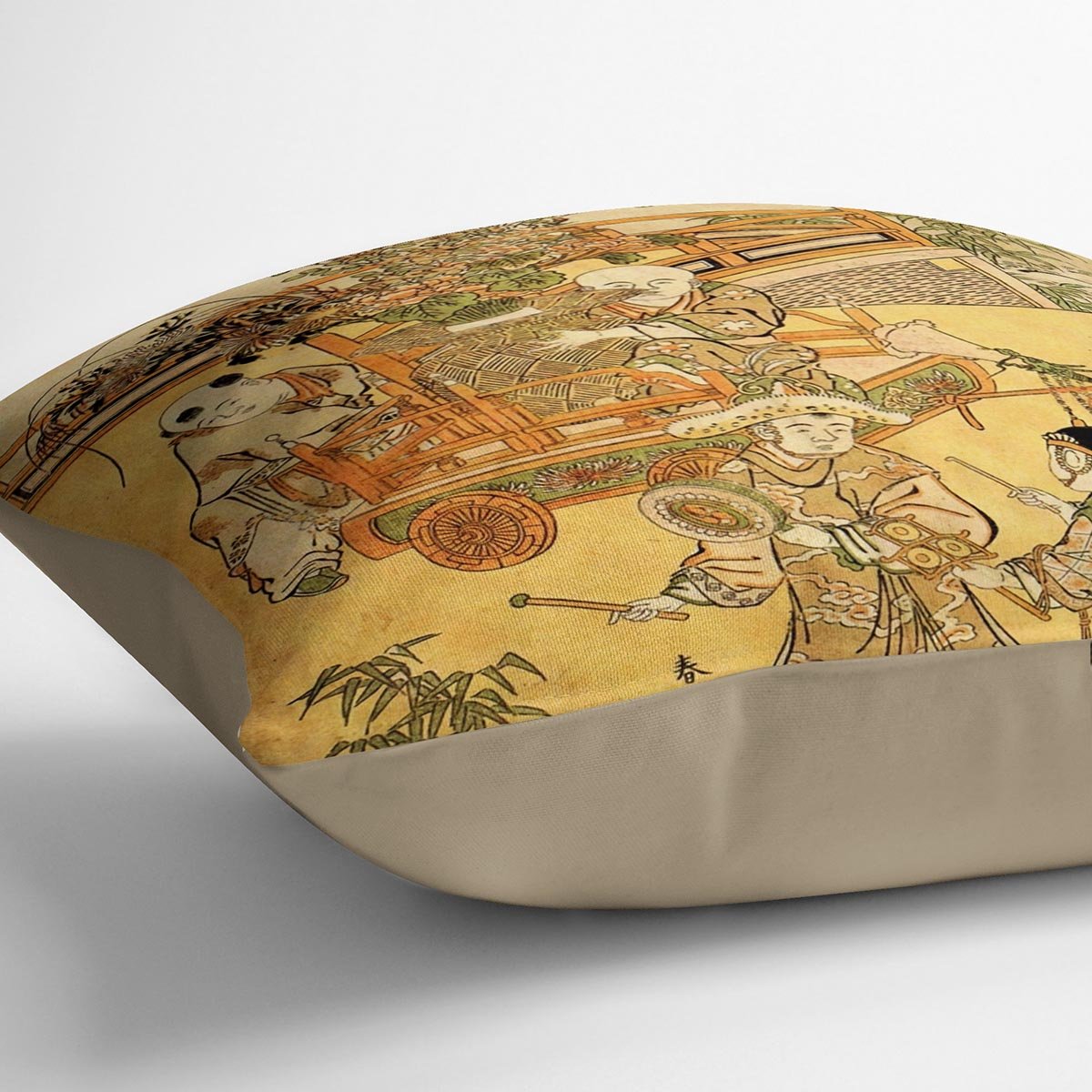 Chinese children by Hokusai Throw Pillow