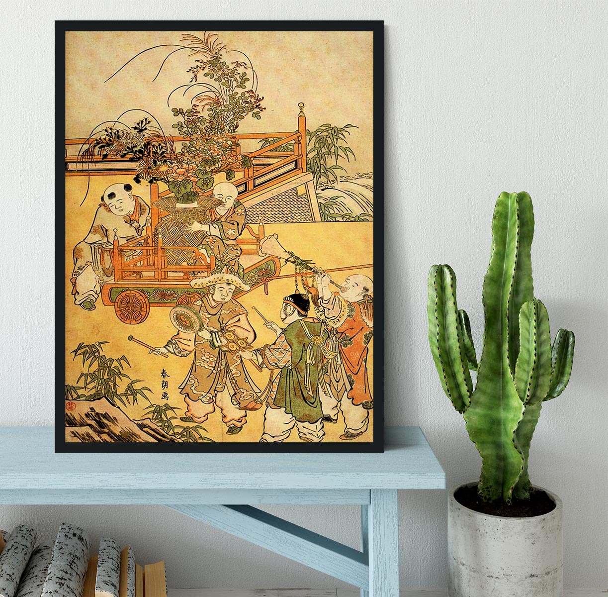 Chinese children by Hokusai Framed Print - Canvas Art Rocks - 2