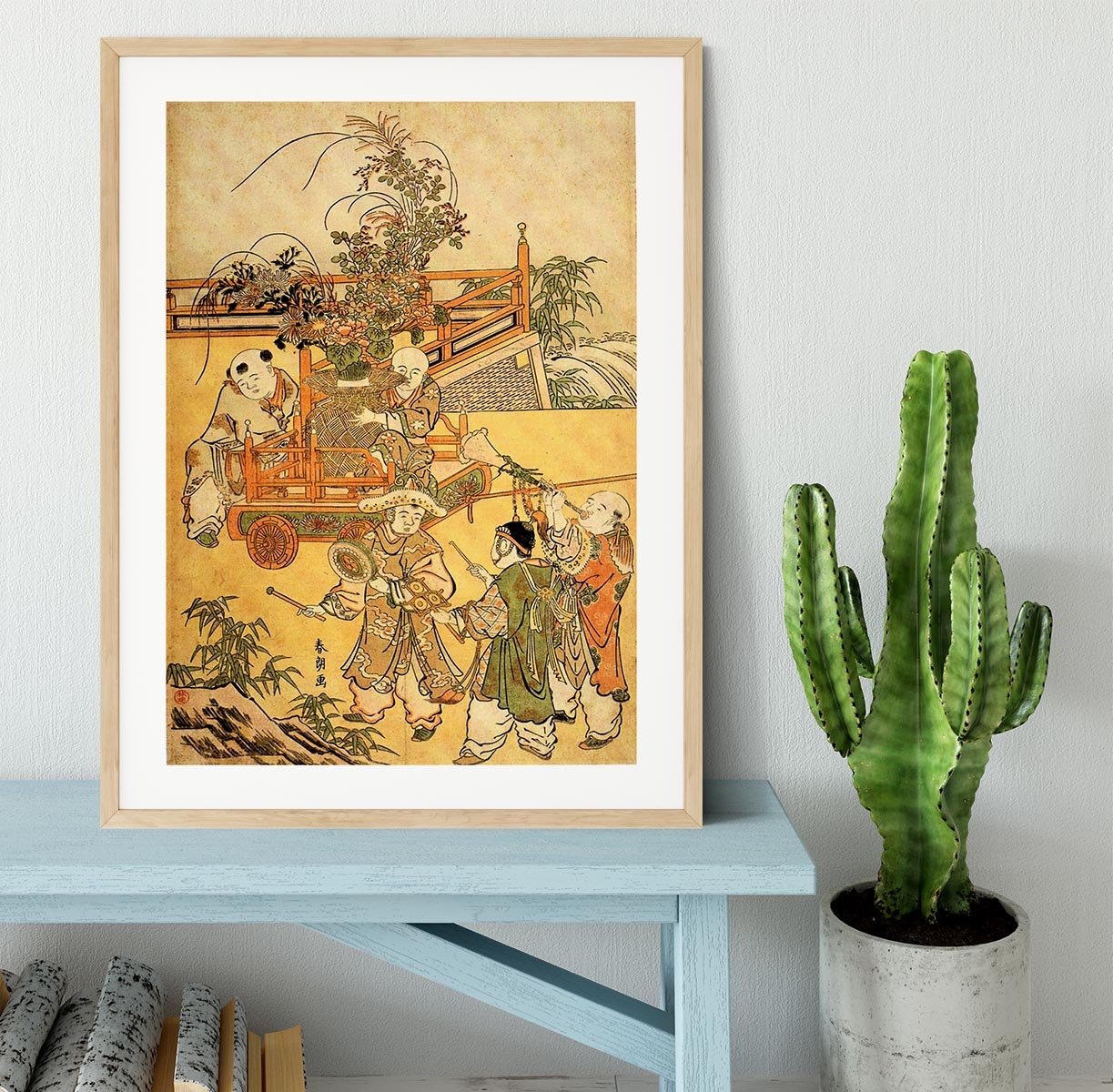 Chinese children by Hokusai Framed Print - Canvas Art Rocks - 3