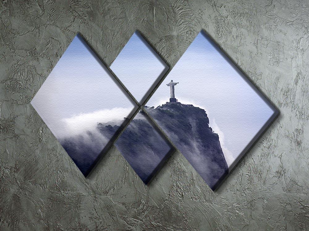 Christ the Redeemer in clouds 4 Square Multi Panel Canvas  - Canvas Art Rocks - 2